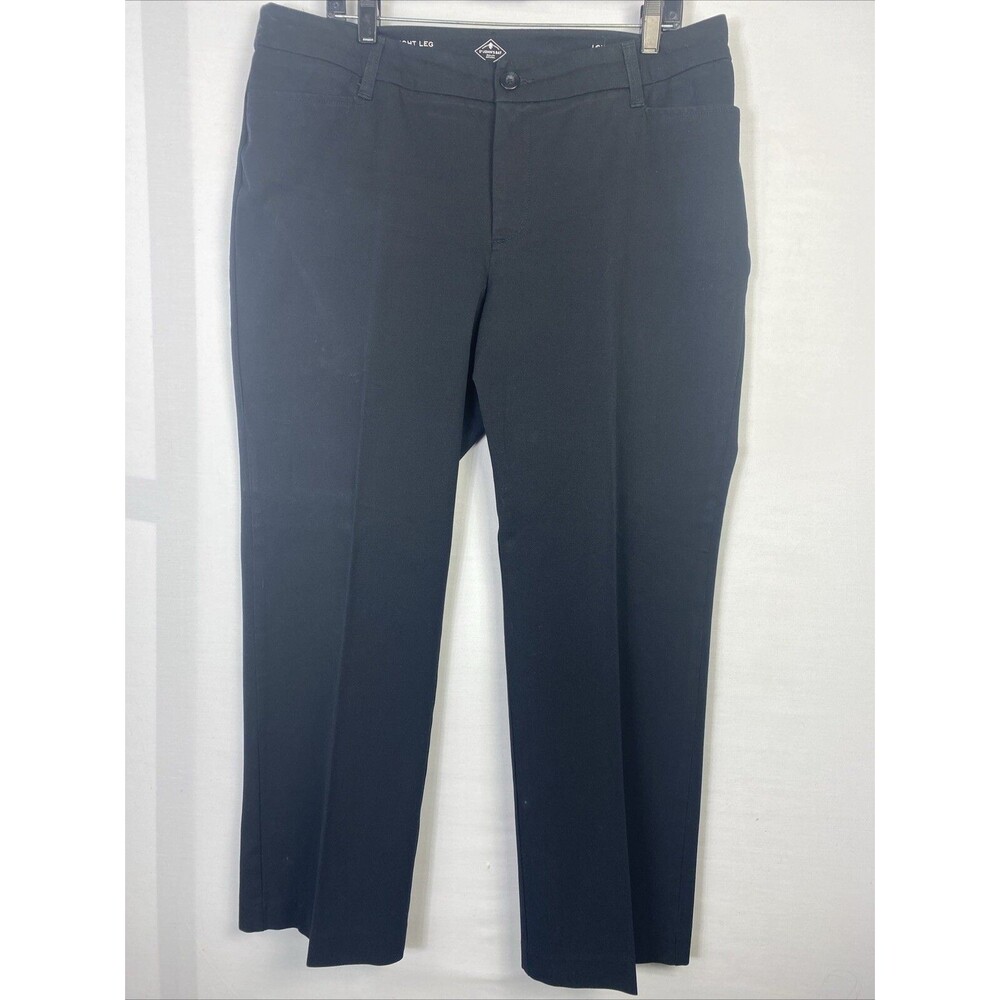 St Johns Bay Womens Size 16W Dress Pants Straight Leg Slacks Stretch Career